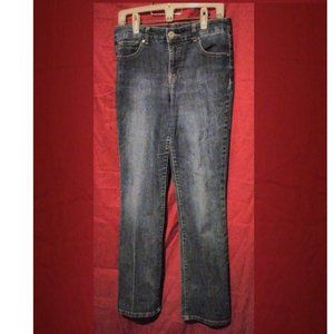 Bandolino Women Jean Sz:S Blue Barely Bootcut Dark Wash Cotton Blend Stretch